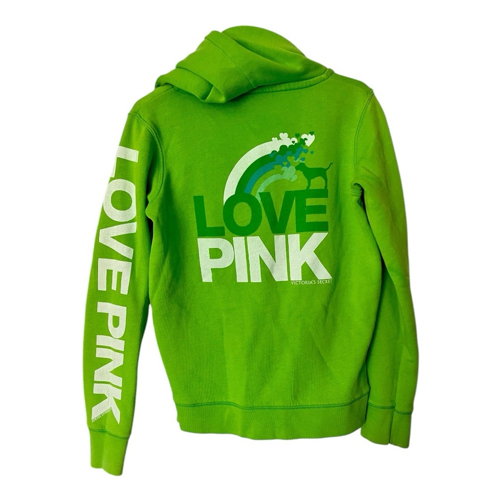 Vintage Victoria's Secret PINK Green Women’s Hoodie - Picture 4 of 6